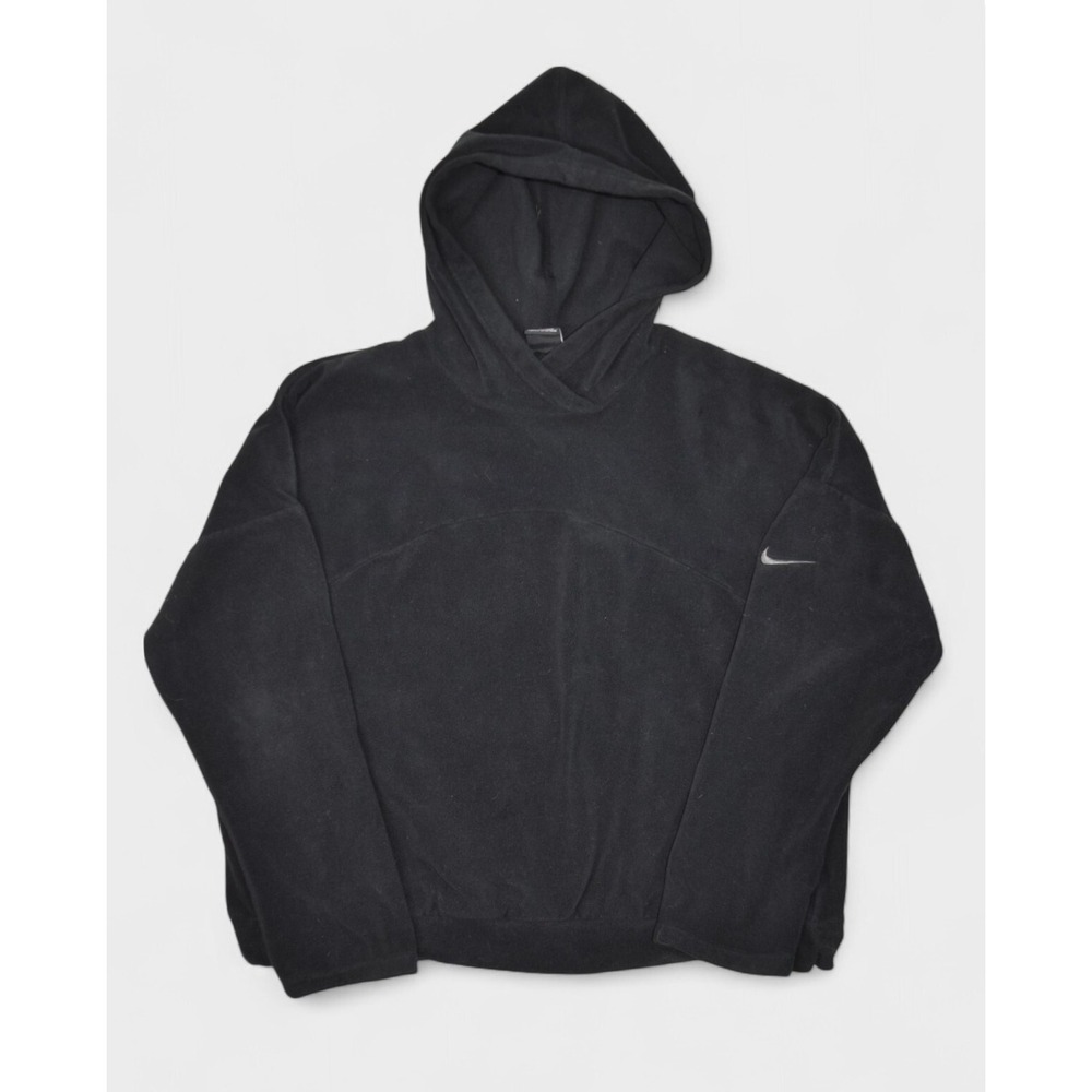 Nike Sweatshirt Womens XL Black Hoodie Fleece Therma Dri Fit Pullover Swoosh